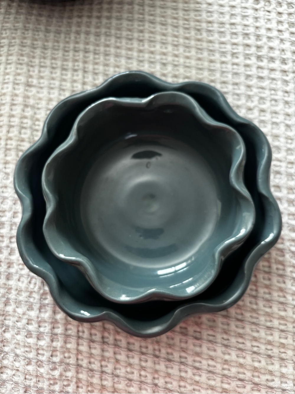 Bybee Pottery Nesting Bowls Vintage Set of 2